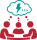 Icône couleur de personnes en collaboration